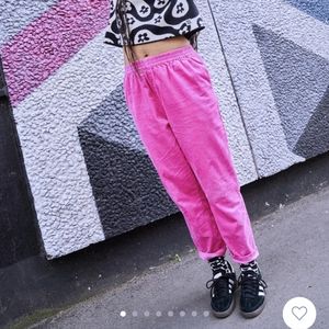 Lucy & Yak Billie Corduroy trousers Power Pink size L ( 16-18)
